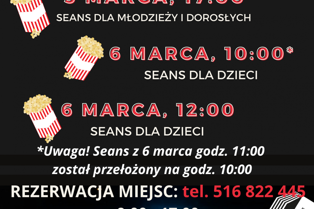 Seanse filmowe 5-6 marca