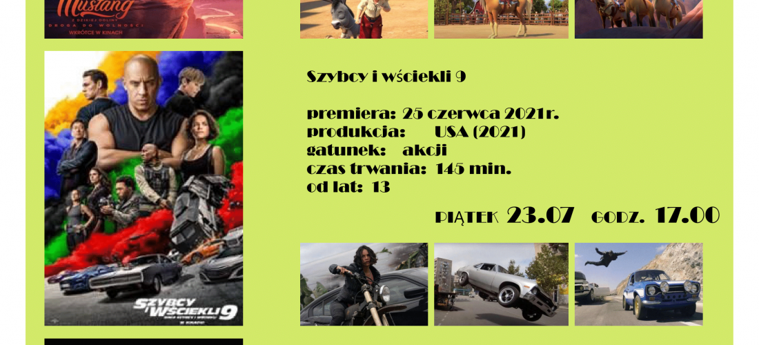 Seanse filmowe 23 lipca