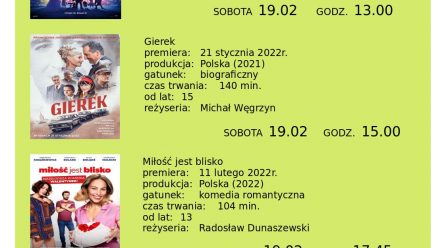 Seanse filmowe – 19.02.22