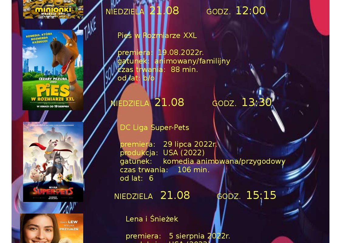 Biletowane seanse filmowe