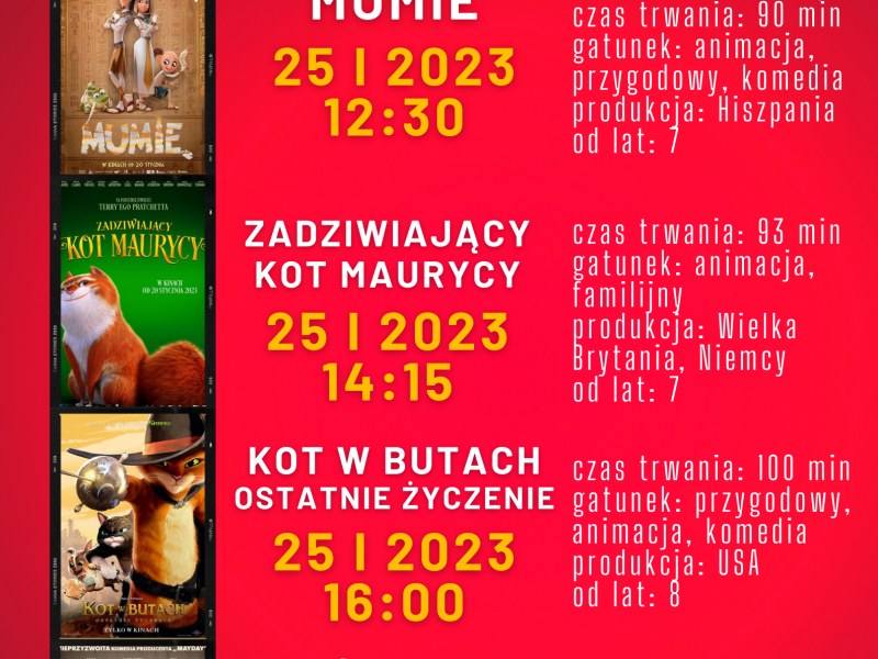 Seanse filmowe 25.01.2023