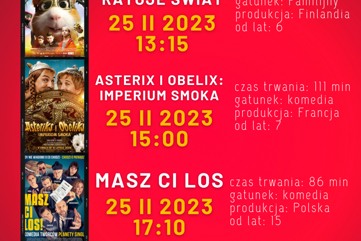 Seanse filmowe 25.02.2023