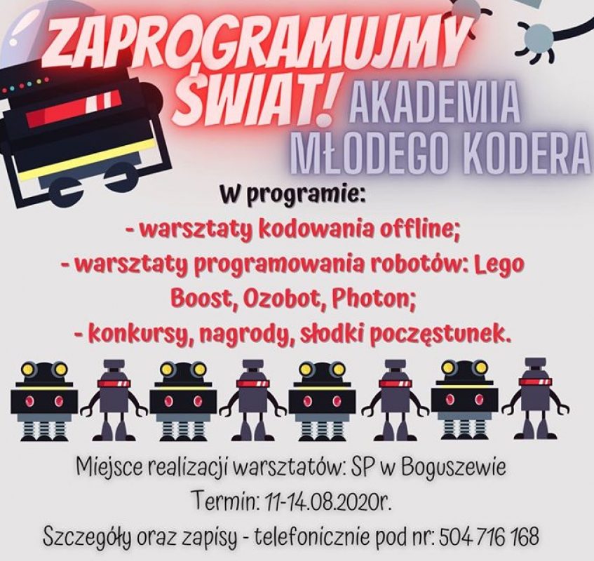 Nowy projekt “Zaprogramujmy świat! Akademia Młodego Kodera.”