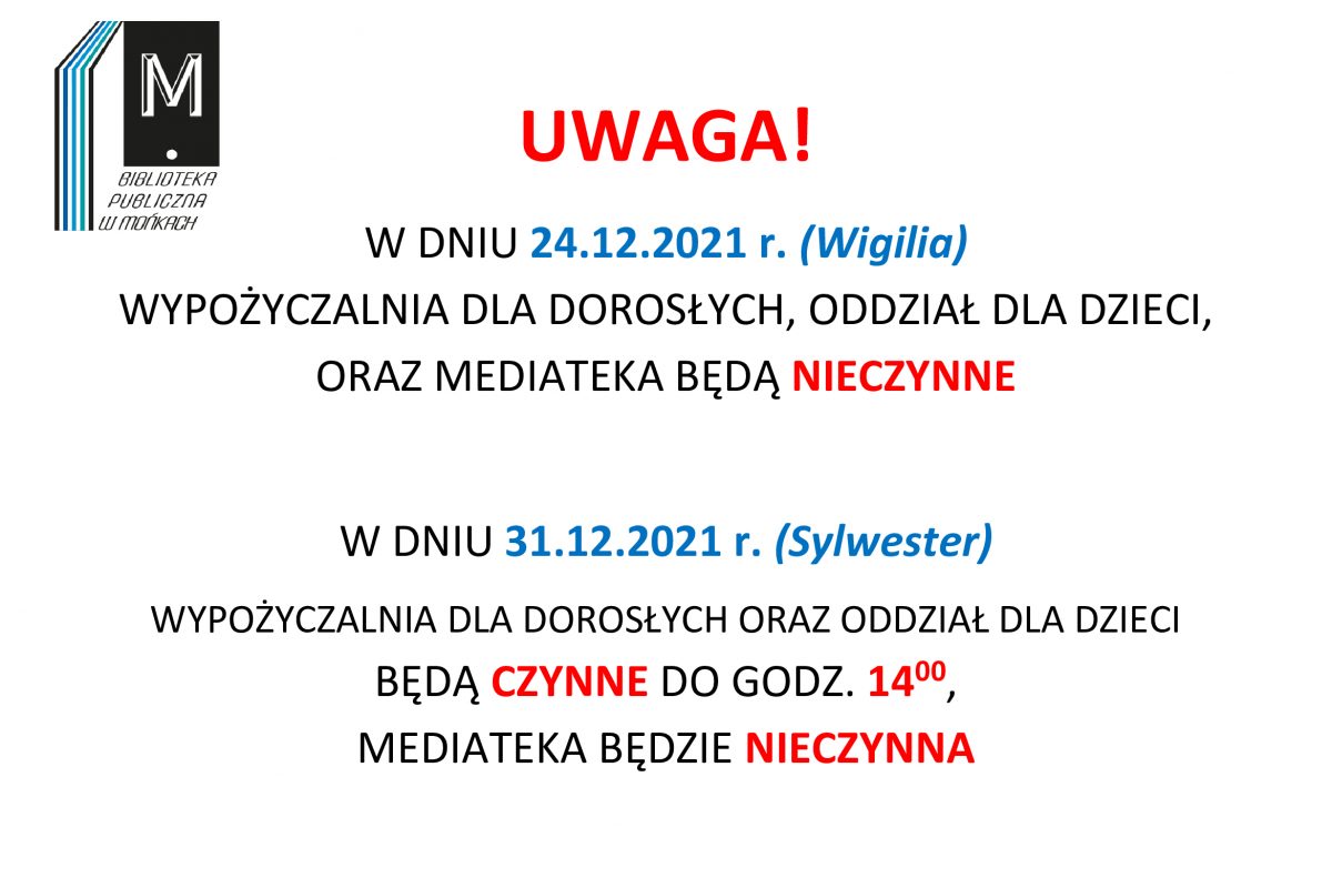 Godziny pracy bibliotek