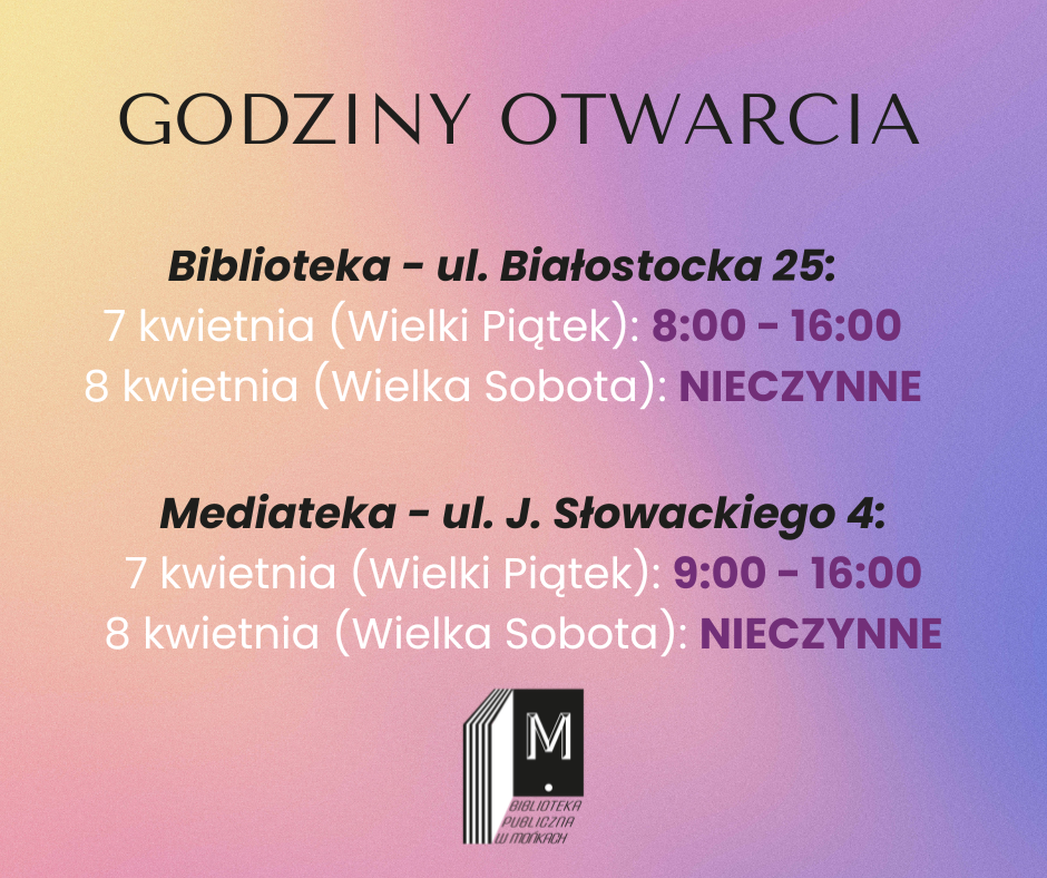 Godziny otwarcia biblioteki w czasie świątecznym